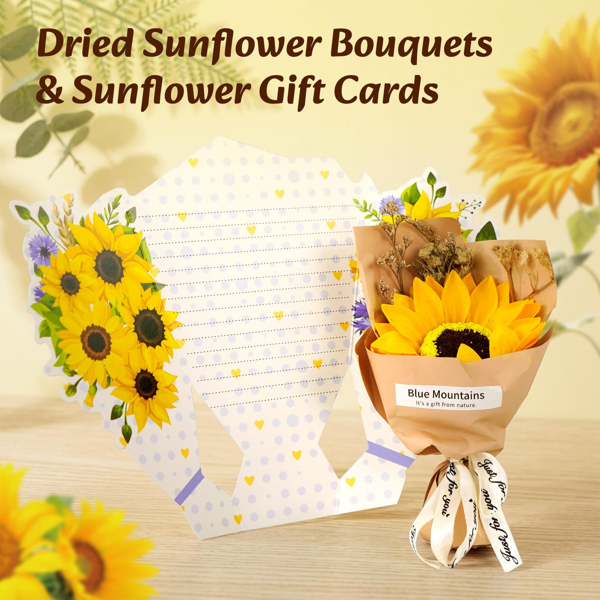 ElatedMore Sunflower Gift Basket for Women,14-Piece Self Care Gift Set 🍁 All In One Marketplace Canada