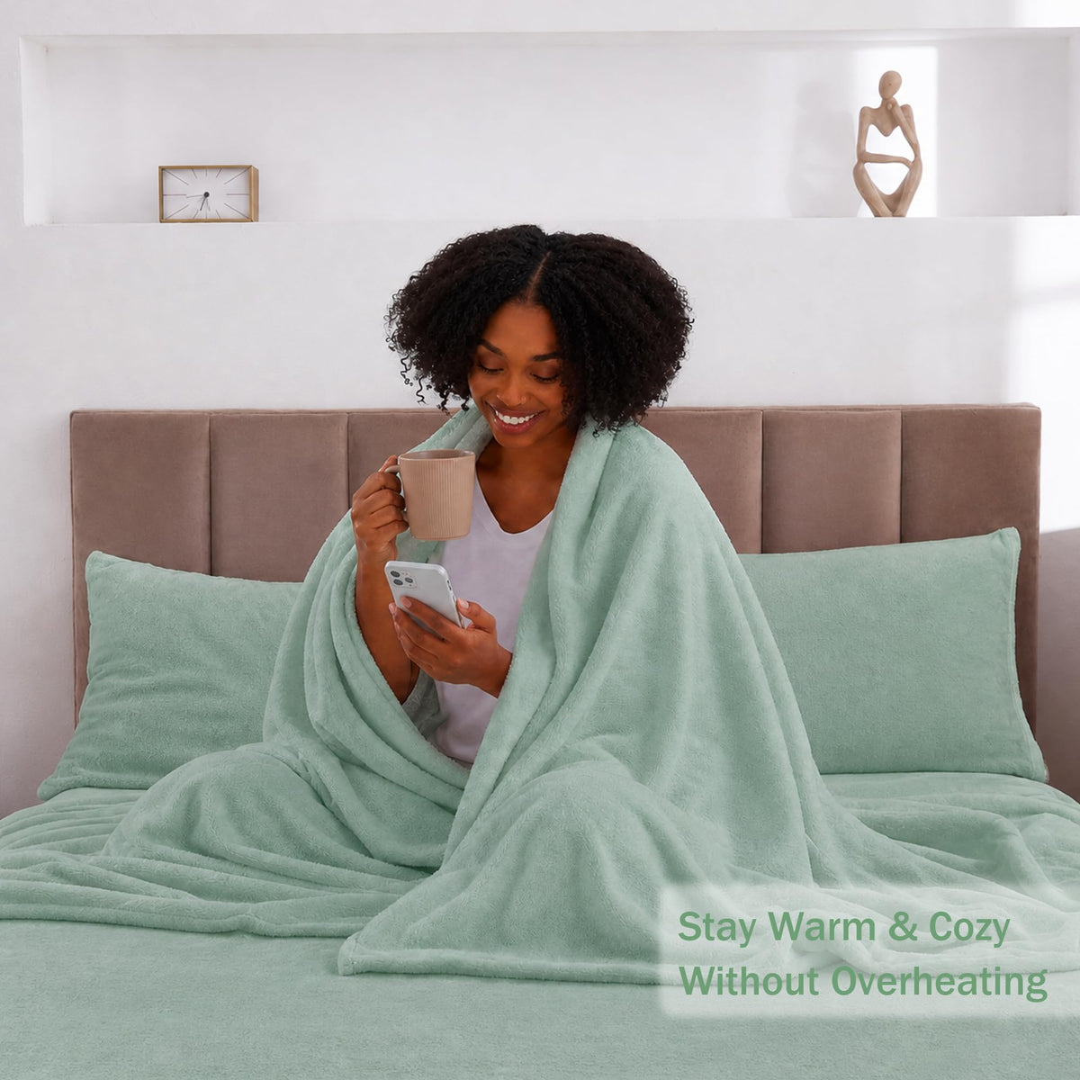 Softan Fleece Sheets, Soft as Flannel, Full, Sage Green 🍁 All In One Marketplace Canada