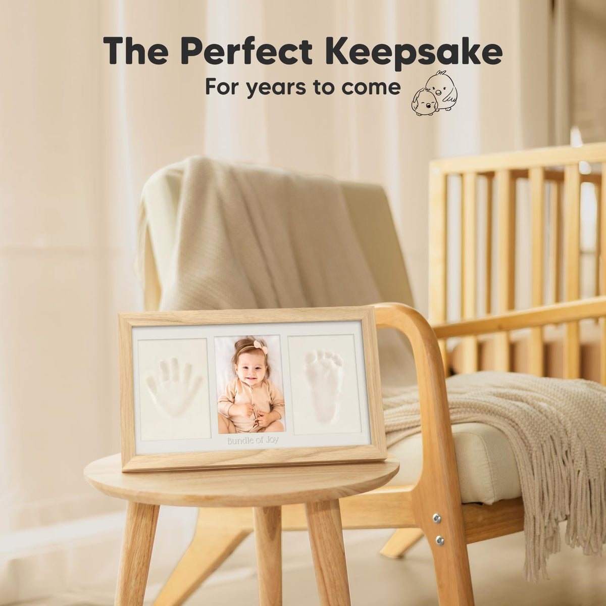 KeaBabies Baby Hand and Footprint Kit, Clay Keepsake Frame (Ash Wood) 🍁 All In One Marketplace Canada