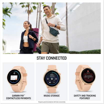 Garmin vívoactive® 6, Health and Fitness GPS Smartwatch, AMOLED Display, Up to 11 Days of Battery, Metallic Pink Dawn with Pink Dawn Band 🍁 All In One Marketplace Canada