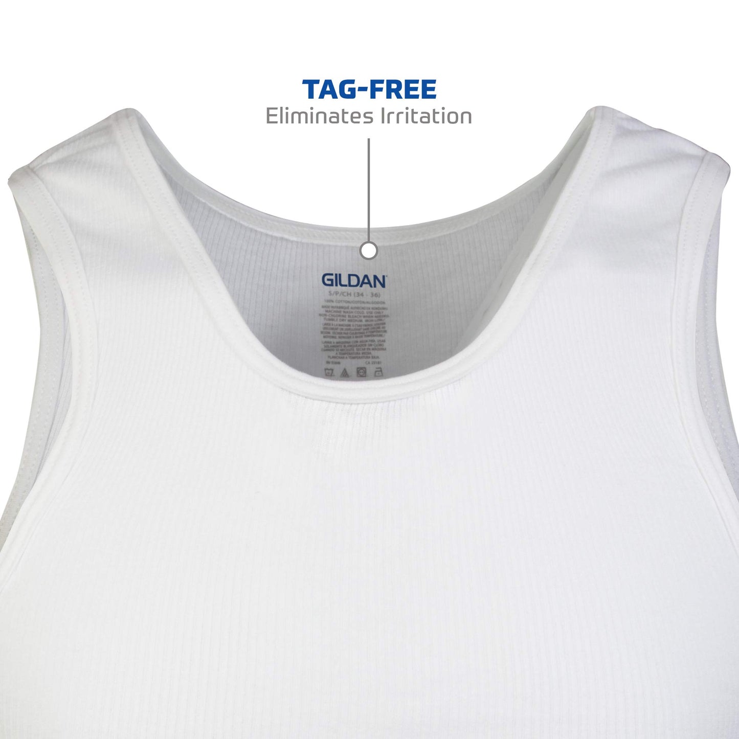 Gildan Men's A-Shirts Tanks Multipack, White (6 Pack), Medium 🍁 All In One Marketplace Canada