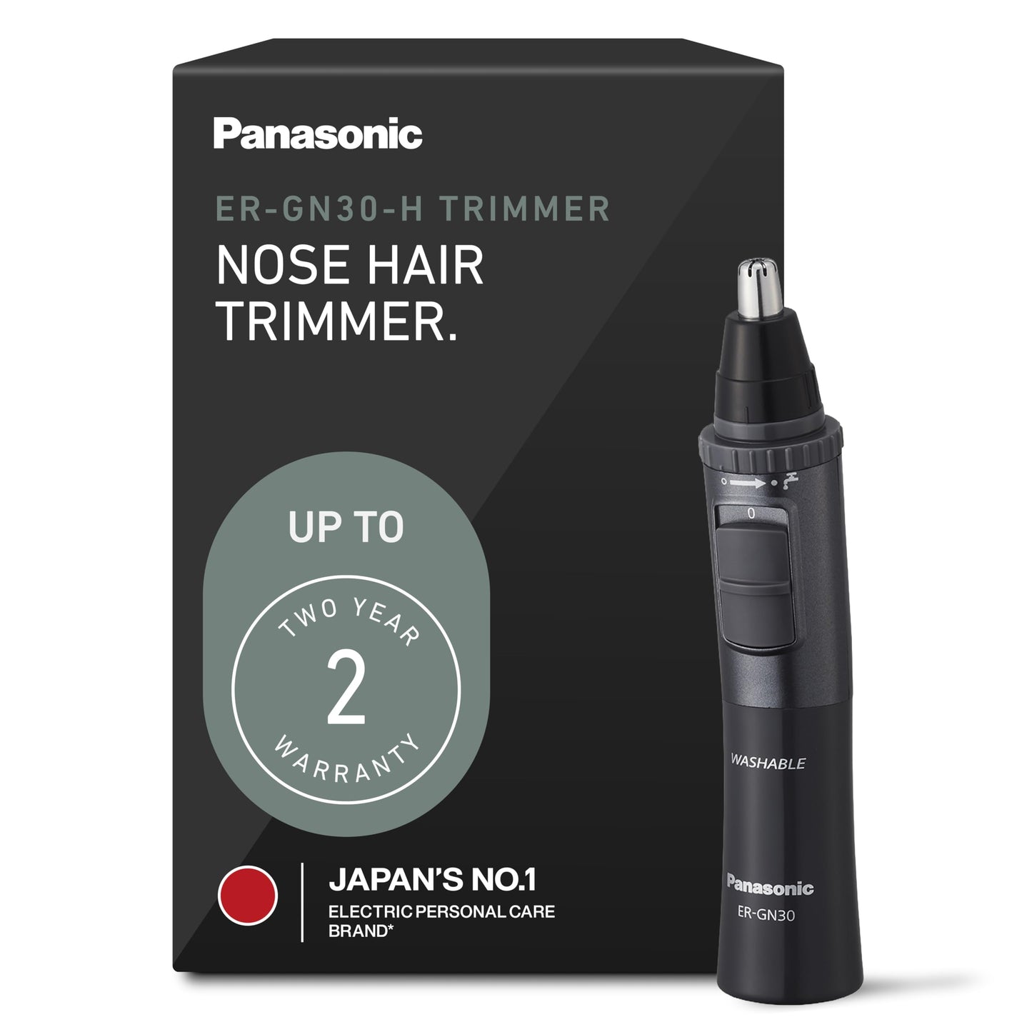 Panasonic ERGN30H nose & ear Hair Trimmer, Black Compact, 0.14 kilogram - Available at All In One Marketplace Canada