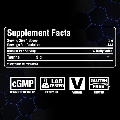 ALLMAX Nutrition 100% pharmaceutical grade maximum strength + absorption Taurine, 400g - Available at All In One Marketplace Canada