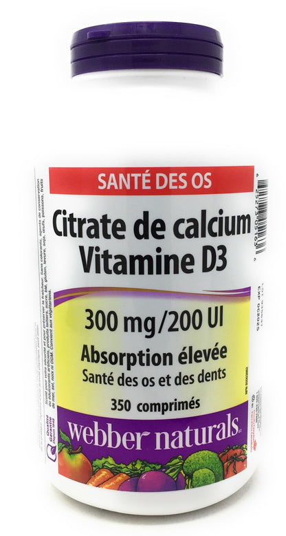 webber natural Calcium Citrate (350 Tablets), 350 Count - Available at All In One Marketplace Canada