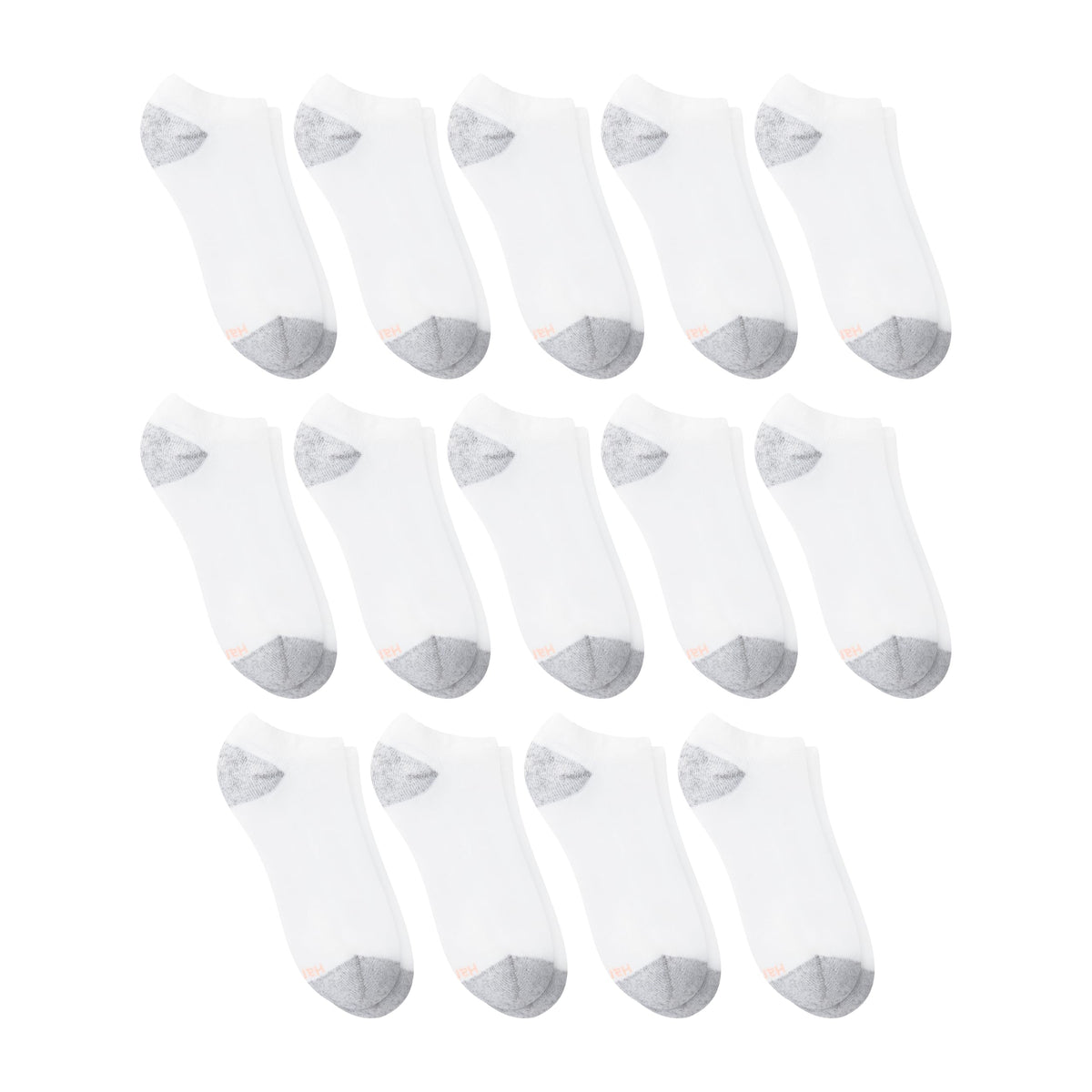 Hanes Womens Value Pack, No Show Soft Moisture-wicking Socks, Available In 10 And 14-packs, White - 14 Pack, 5-9 US