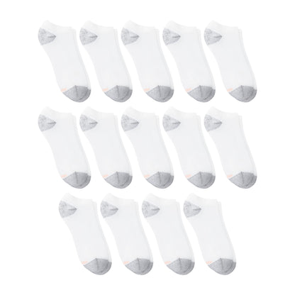 Hanes Womens Value Pack, No Show Soft Moisture-wicking Socks, Available In 10 And 14-packs, White - 14 Pack, 5-9 US