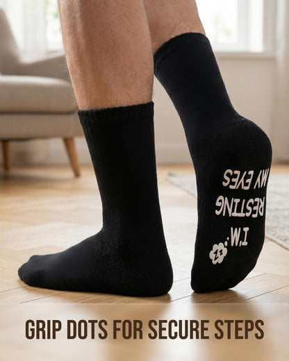 Moyel Funny Socks for Men Funky Novelty Fun Gifts for Men Dad Gifts from Daughter Grandpa Gifts Christmas Fathers Day Birthday Gifts for Him Dad Grandpa Husband Boyfriend - Available at All In One Marketplace Canada