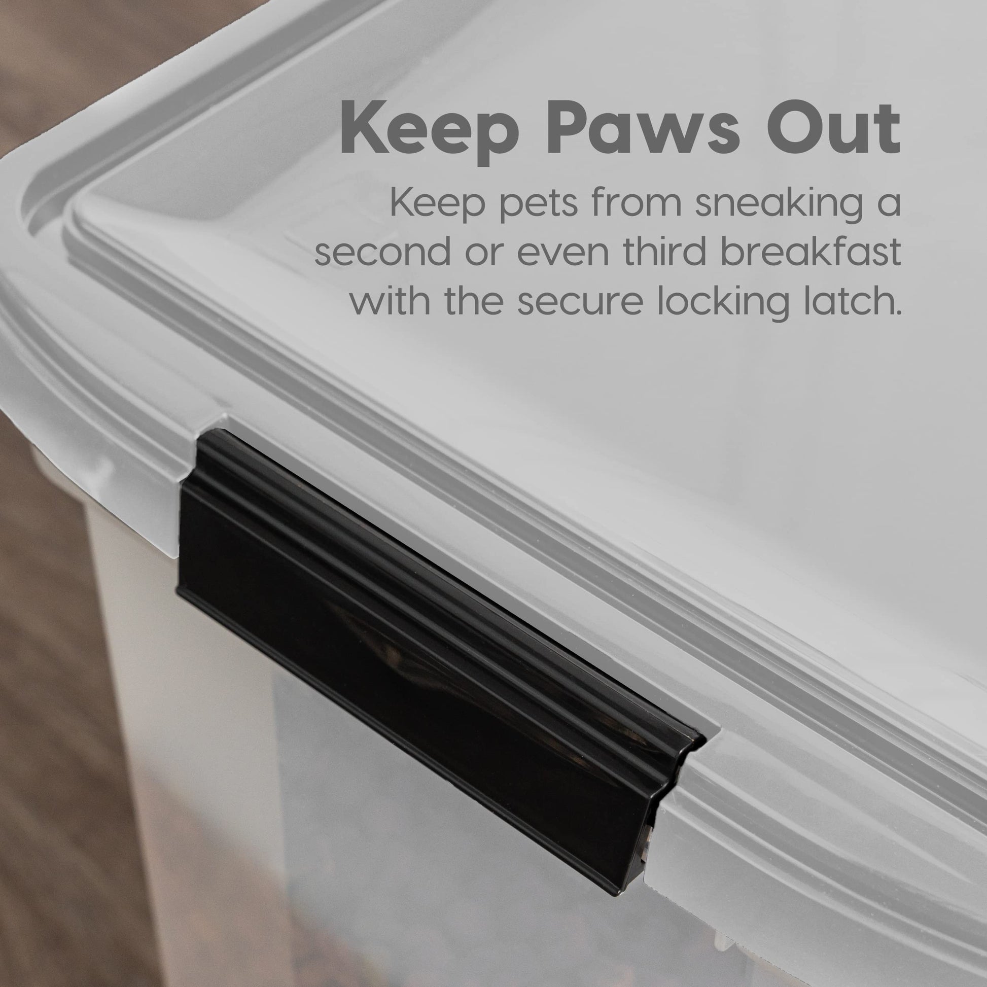 IRIS USA Dog Food Storage Container, Up to 10 lbs, Clear/Gray, Made in USA IRIS USA