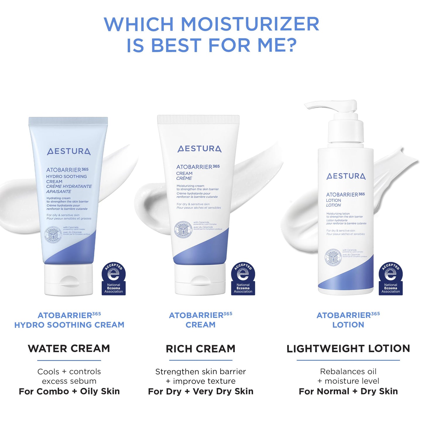 AESTURA ATOBARRIER365 Cream with Ceramides, Korean Face Moisturizer for Barrier Repair | 120H lasting Hydration, Ceramide Capsules, Dry & Sensitive Skin, Non-comedogenic, 80 mL / 2.70 fl.oz. - Available at All In One Marketplace Canada