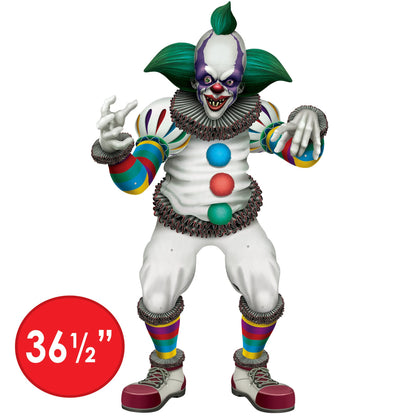 Décorations d'Halloween Beistle en papier cartonné articulé représentant un clown effrayant pour la maison, le bureau ou les fêtes dans une maison hantée