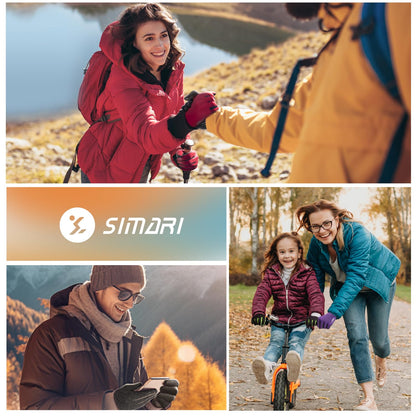 SIMARI Winter Gloves for Men Women Running Cycling Touch Screen Finger & Non-Slip Palm Design, Warm Thermal Lining & Windproof Cuff, Suitable for Driving Camping Skiing Cold Weather Hiking Black L 🍁 All In One Marketplace Canada