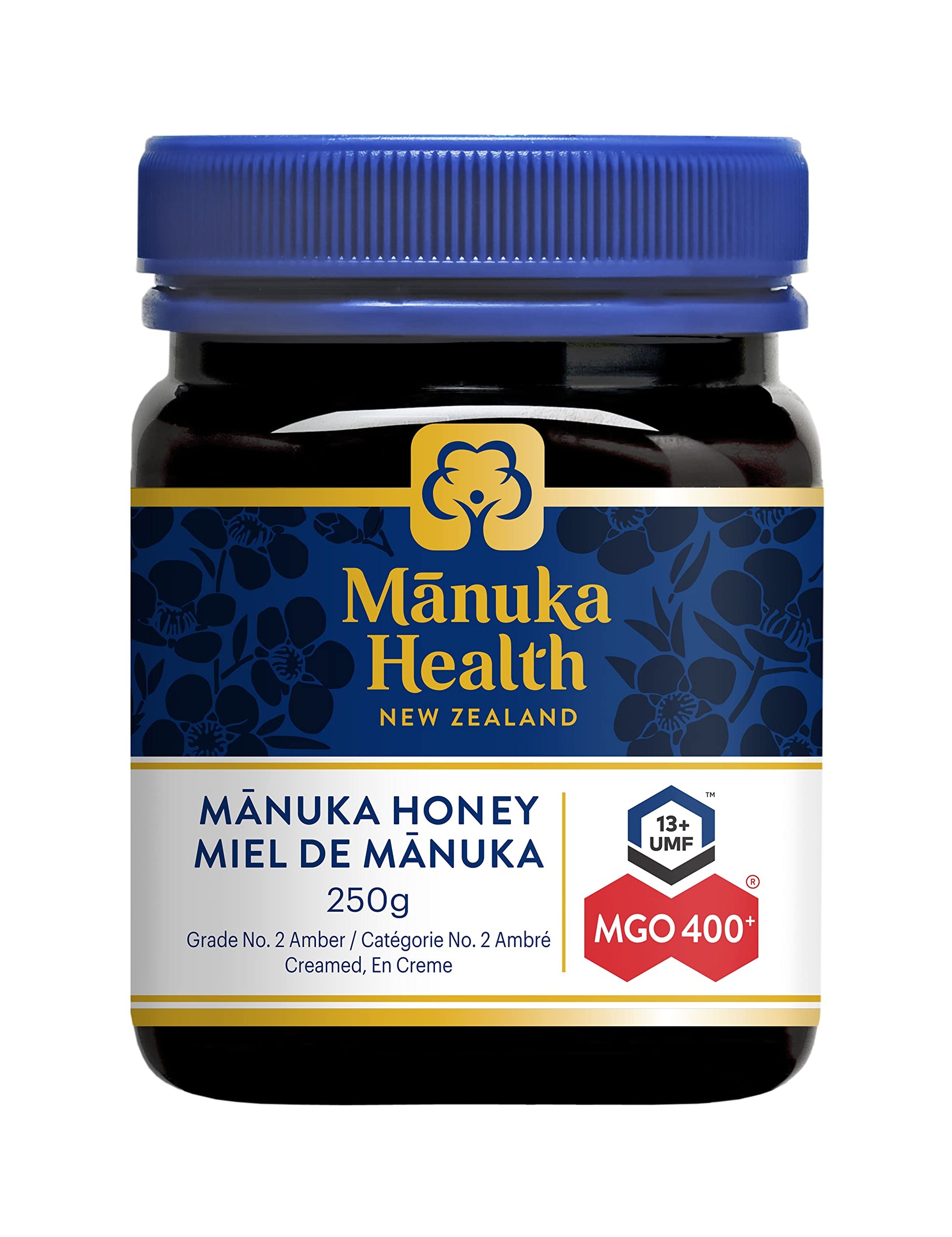 Manuka Health MGO 400+ Manuka Honey - UMF 13+ Certified, 250g Raw & Unpasteurized