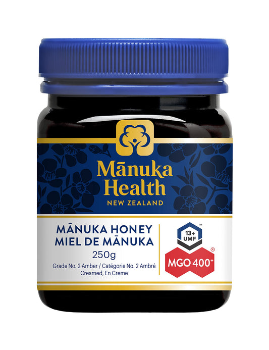 Manuka Health MGO 400+ Manuka Honey - UMF 13+ Certified, 250g Raw & Unpasteurized