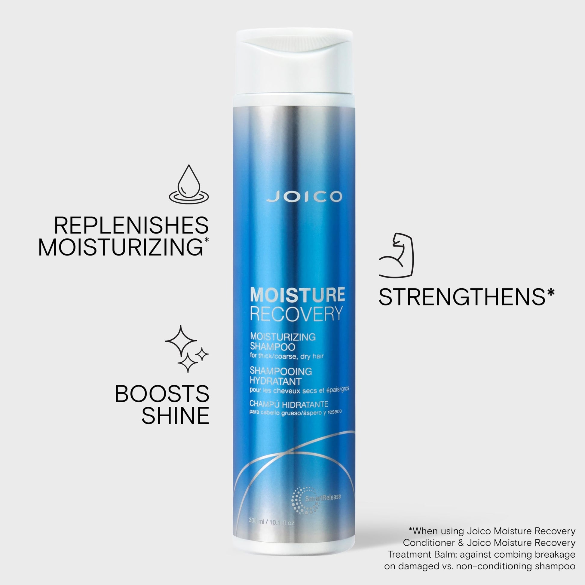 Joico Moisture Recovery Shampoo or Conditioner for Dry Hair, Thick Coarse Hair, Moisturizing Shampoo or Conditioner for Dry Damaged Hair with Keratin - Available at All In One Marketplace Canada