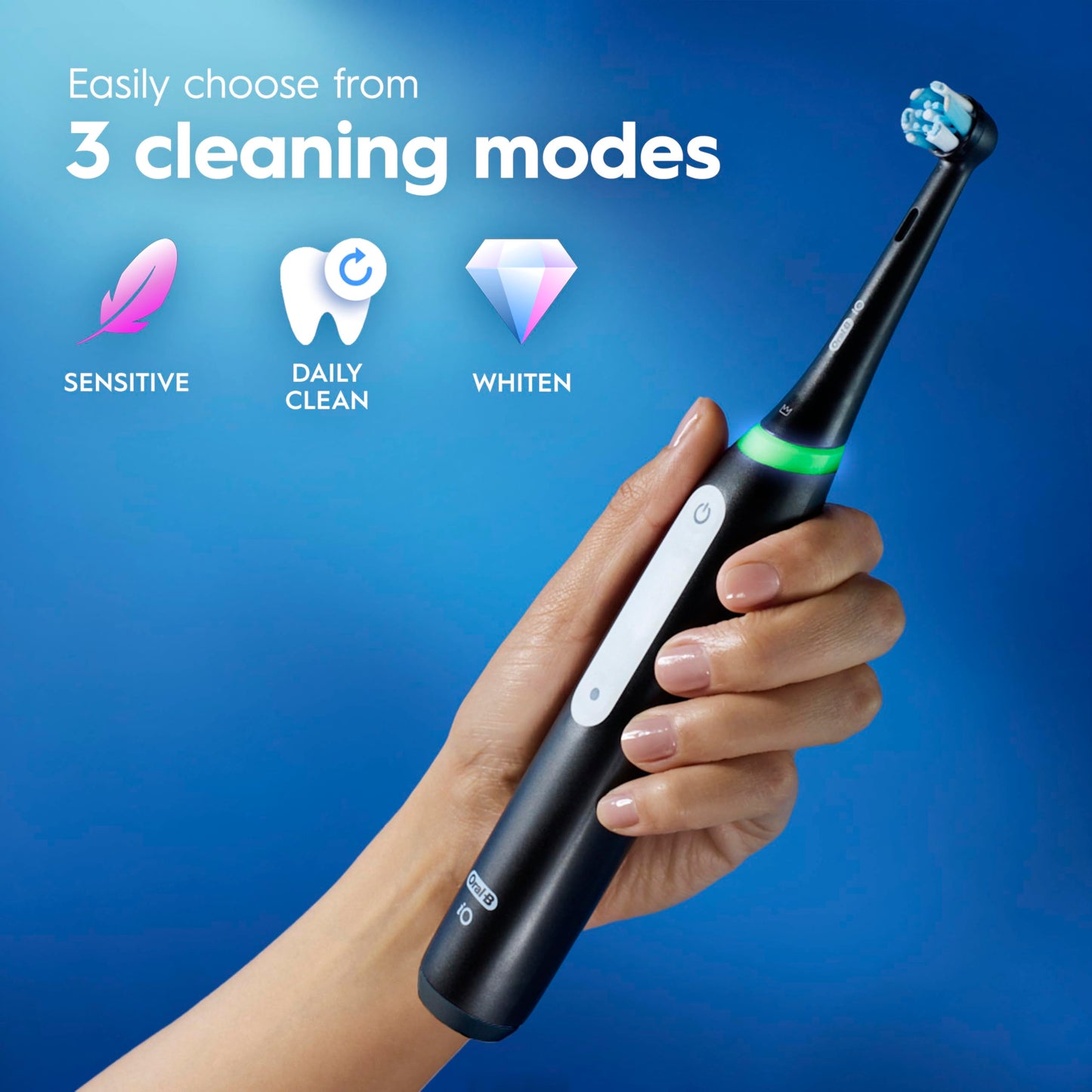 Oral-B iO Series 3 Limited Electric Toothbrush with (2) Brush Heads, Rechargeable, Icy Blue Oral-B