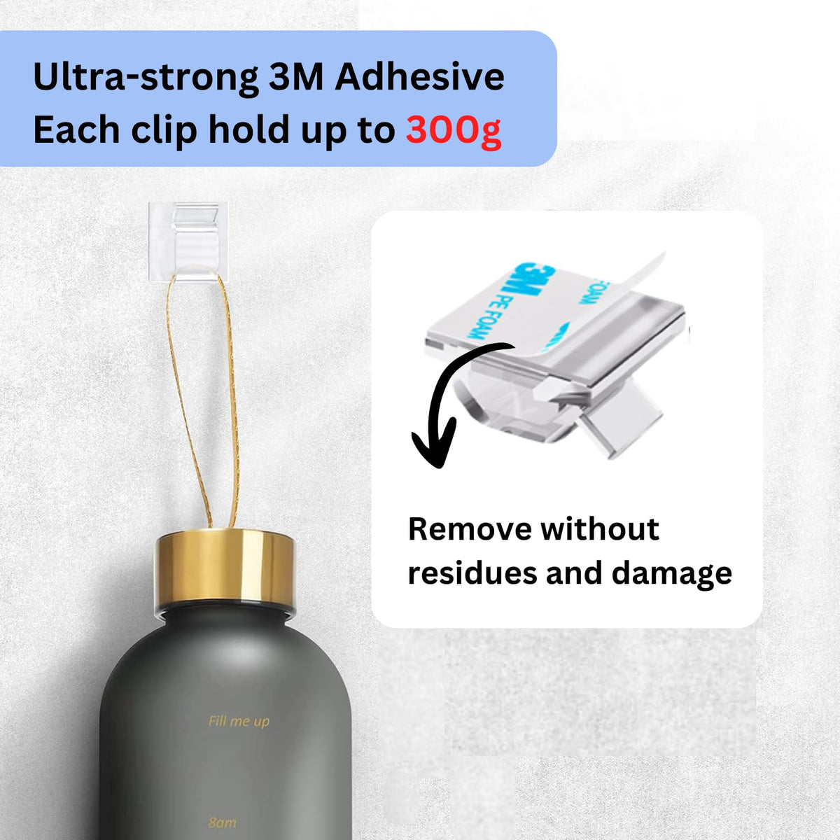 Topavatop 45 PCS Outdoor Light Clips (Large, Clear), Christmas Light Clips for String Lights, Strong Self-Adhesive Cable Clips for Cable Management Under Desk Organizer, Wire Holders Hook for Wall 🍁 All In One Marketplace Canada