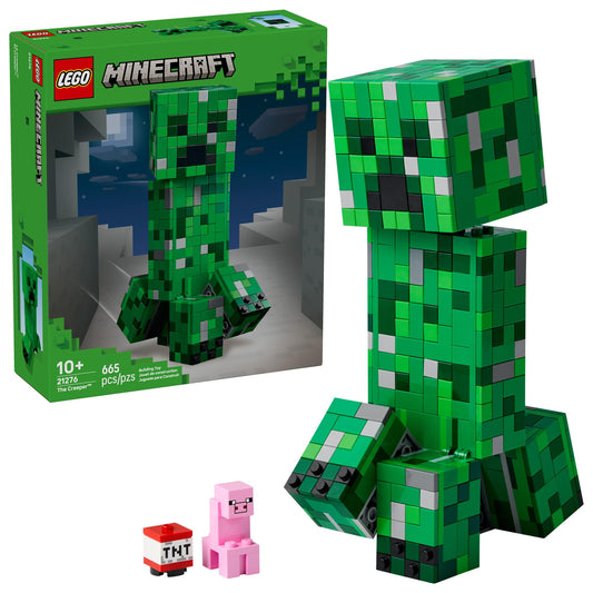 LEGO Minecraft The Creeper Kids Building Toy - Minecraft Toy for Boys & Girls, Ages 10+ - Room Decor for Gamers -W/ 1st Version Minifigure - Gift for Birthdays - 21276