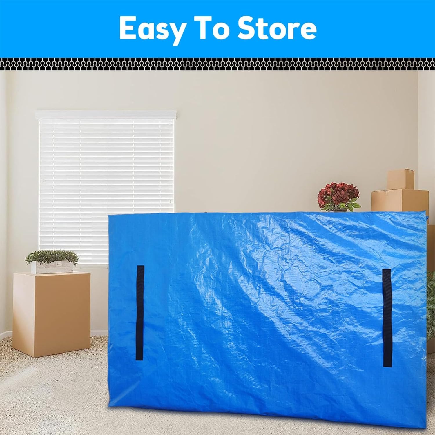 Mattress Bag for Moving,Extra Thick Mattress Cover Queen Mattress Storage Bag with 8 Strong Handles & Zipper,Heavy Duty Mattress Bags,Waterproof Mattress Protector - Moving Supplies(208.3*160*38CM) - Available at All In One Marketplace Canada