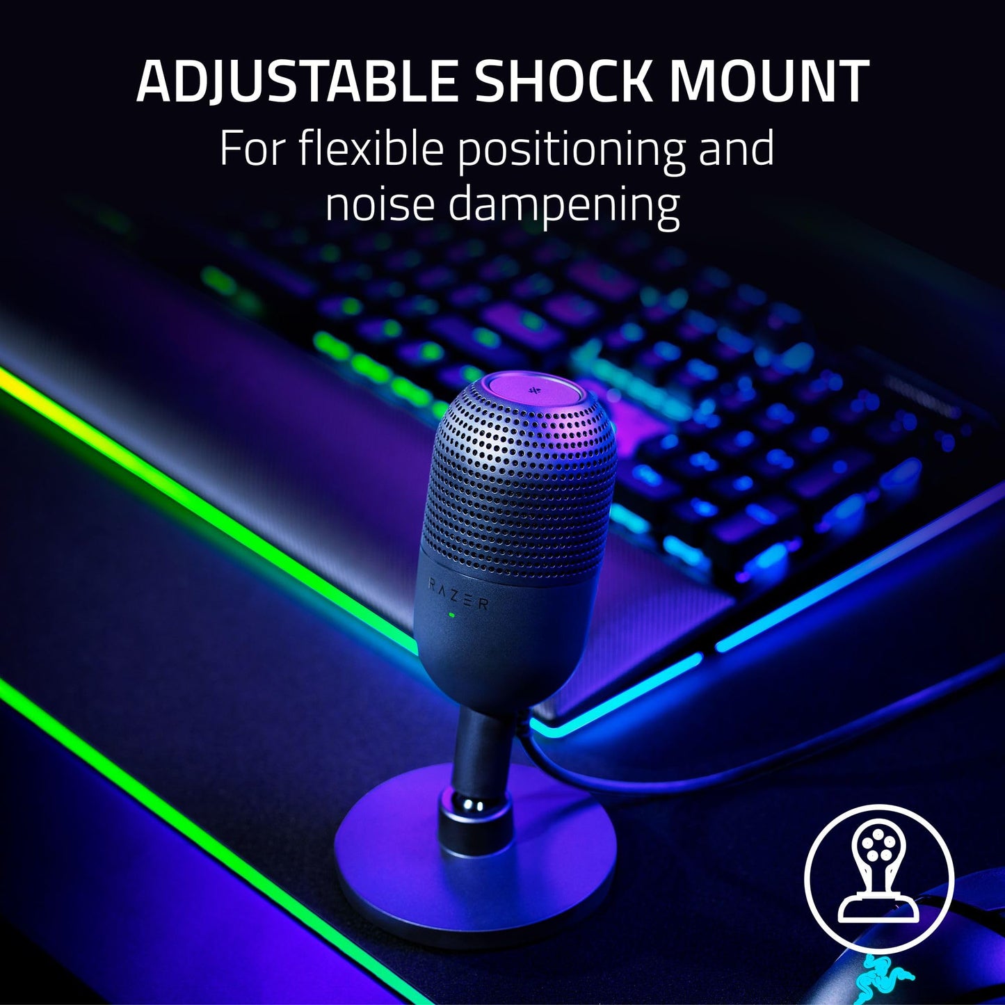 Razer Seiren V3 Mini USB Microphone, Supercardioid Condenser Mic, Black