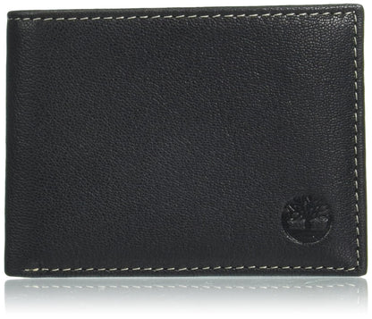 Timberland Men's Leather RFID Blocking Passcase Security Wallet, Black, One Size - Available at All In One Marketplace Canada