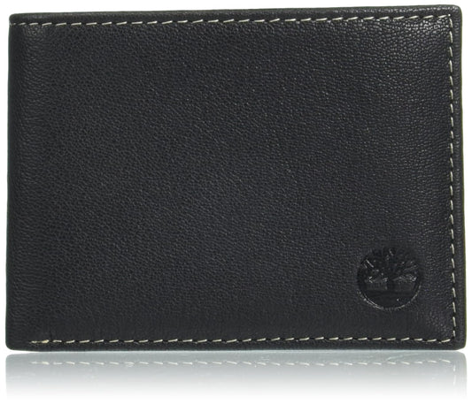 Timberland Men's Leather RFID Blocking Passcase Security Wallet, Black, One Size - Available at All In One Marketplace Canada
