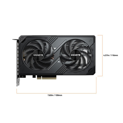 GIGABYTE GeForce RTX 5060 WINDFORCE OC 8G Graphics Card, 8GB 128-bit GDDR7, PCIe 5.0, WINDFORCE Cooling System, GV-N5060WF2OC-8GD Video Card GIGABYTE