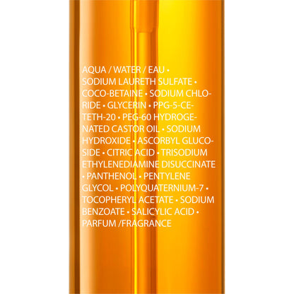 La Roche-Posay Face Cleanser with Pure Vitamin C, Purifying Face Wash to Hydrate Skin with Vitamin C & BHA, Tightens Pores & Boosts Radiance, Safe for All Skin Types, Dermatologist Recommended, 200mL