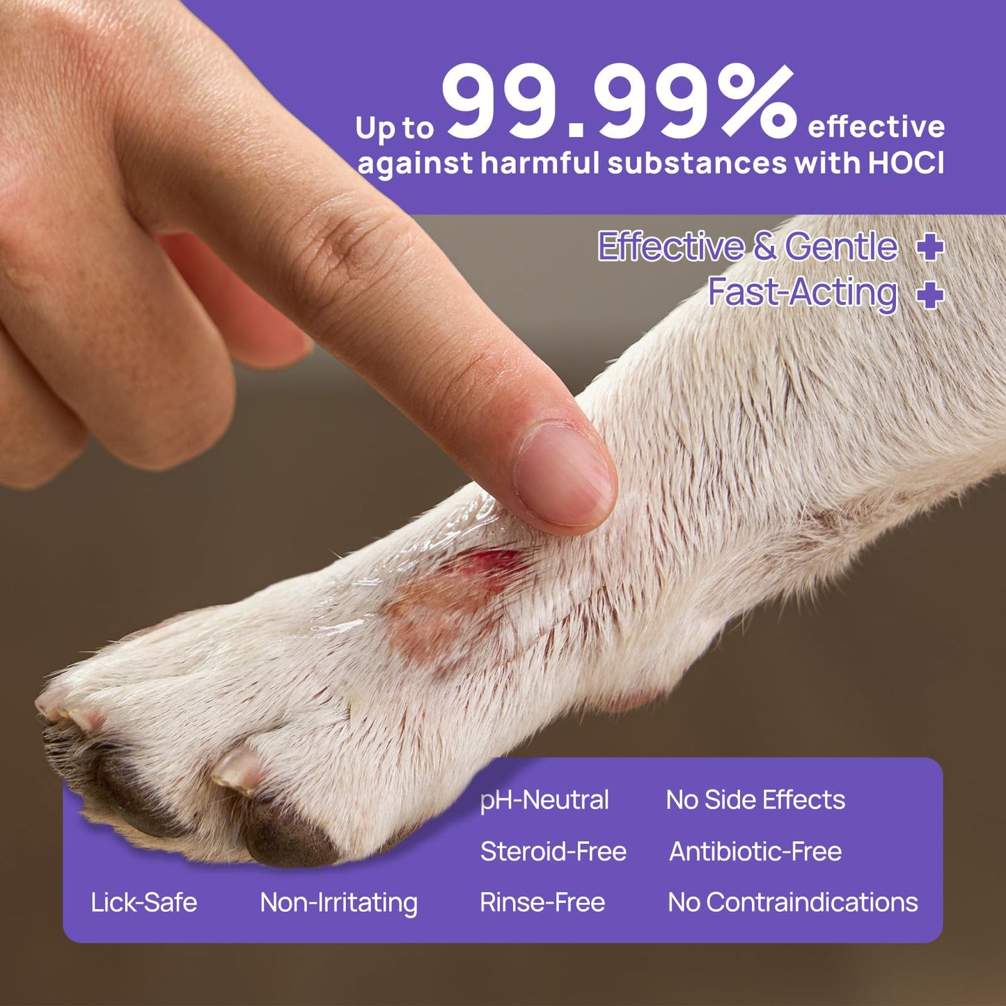 HICC PET Dog Wound Care Hydro Gel, Hot Spot Treatment for Dogs, Soothes Inflammation, Prevents Infection, Treats Bites & Scratches, Cat Wound Care Solution, Small Animal Health Supplies, 100ml