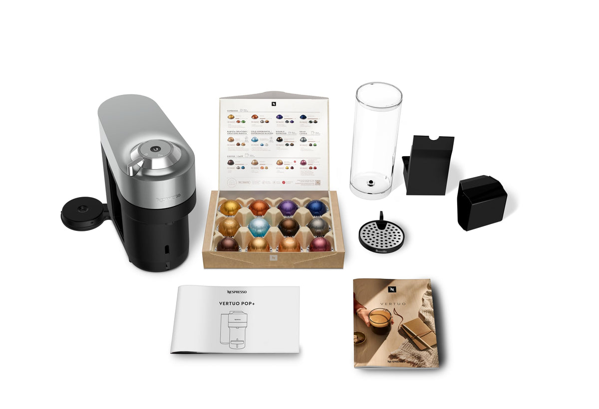 Nespresso Vertuo Pop+ Deluxe Pod Coffee & Espresso Machine Titan