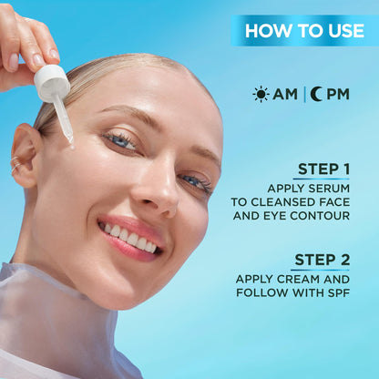 Garnier Hyaluronic Acid Face Serum, With Aloe Vera, Pro-Ceramides, Glycerin, Panthenol, Glass Skin, Reinforce Skin's Moisture Barrier, Hydrating, Replumpling, Normal To Combination, Vegan, 30ml - Available at All In One Marketplace Canada
