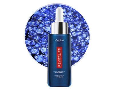L'Oreal Paris 0.3% Pure Retinol Serum for Face, Night Serum Visibly Reduces the Look of Deep Wrinkles & Smoothes Texture, Revitalift Derm Intensives, 30ml - Available at All In One Marketplace Canada
