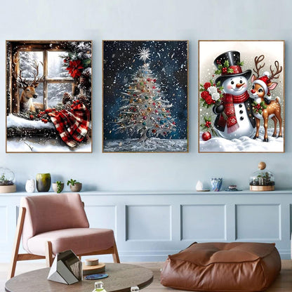 6 Packs Christmas Diamond Art Kits for Adults,5D DIY Winter Diamond Painting Kits for Beginners Full Round Drills,Diamond Dots Arts and Crafts for Holiday Decor 11.8x15.7 inch 🍁 All In One Marketplace Canada