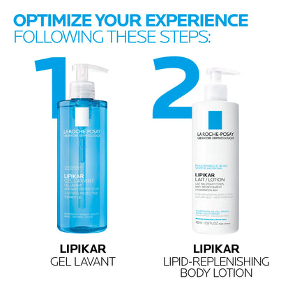 La Roche-Posay Body Wash, Lipikar Cleansing & Moisturizing Gel Body Wash with Shea Butter & Niacinamide for Dry & Sensitive Skin, Soap Free, Paraben Free, 400mL La Roche-Posay