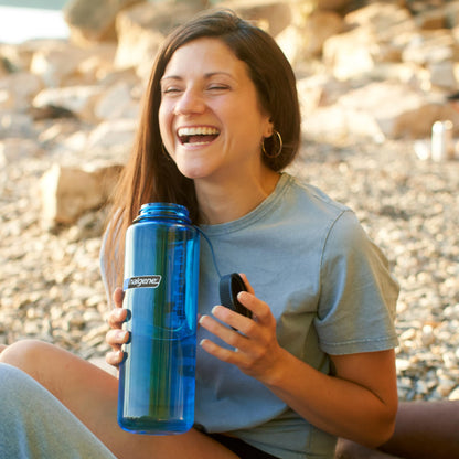 Nalgene 48 oz Wide Mouth Silo Water Bottle, Blue