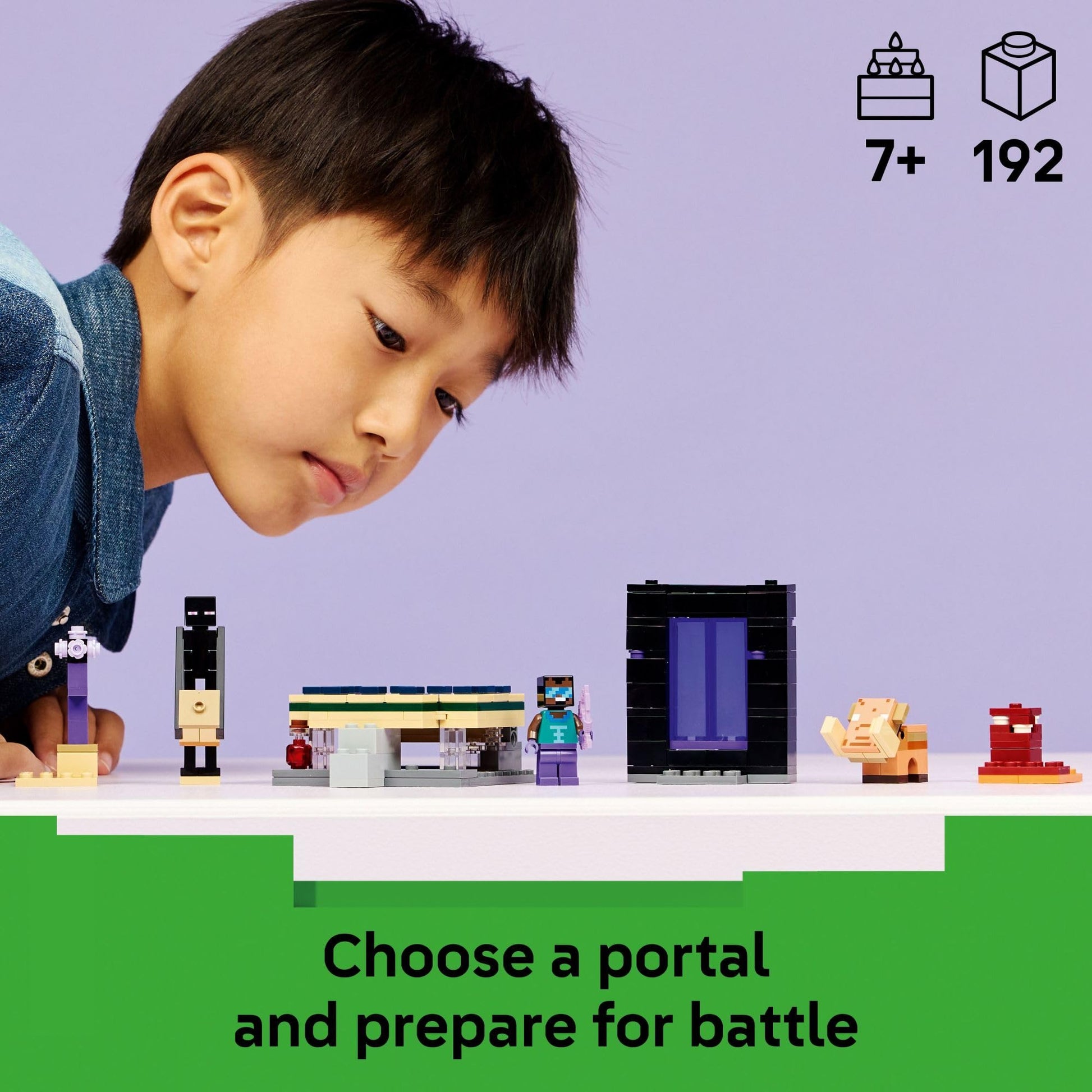 LEGO Minecraft Nether & End Portal Journey Building Toy for Boys & Girls - Video Game Playset & Toy Figures for Kids, Ages 7+ - W/Cool Hero Minifigure - Gift Idea for Birthdays - 21584 - Available at All In One Marketplace Canada