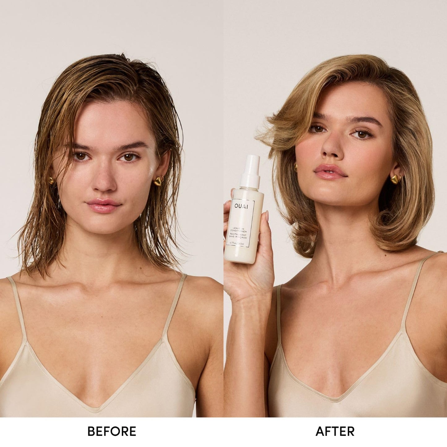 OUAI Leave In Conditioner & Heat Protectant for Hair - Prep Hair for Styling or Use as Detangling Spray to Fight Frizz & Flyaways - No Parabens, Sulfates or Phthalates (1.5 oz) 🍁 All In One Marketplace Canada