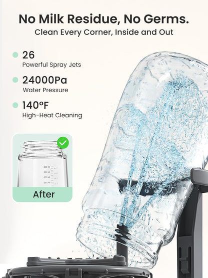 Grownsy EaseClean Bottle Washer Pro | All-in-One Bottle Washer and Sterilizer and Dryer | Baby Bottle Washer for Bottles, Pump Parts & Baby Essentials | Replaces Hand Washing - Available at All In One Marketplace Canada