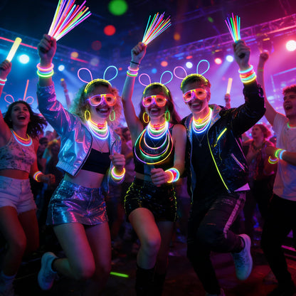 394Pcs Glow Sticks Bulk Party Pack, Halloween Christmas Glow in The Dark Party Favors Kids/Adults - 150 8” Glowsticks Bracelets with Accessories Set, Light Up Rings Finger Lights for Neon Party Decor 🍁 All In One Marketplace Canada