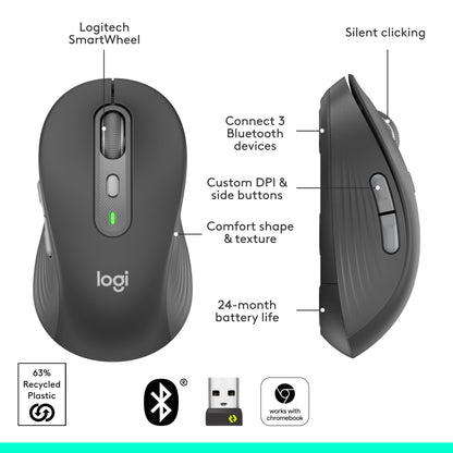 Logitech Signature Plus M750 L Wireless Mouse Large Hands - Graphite