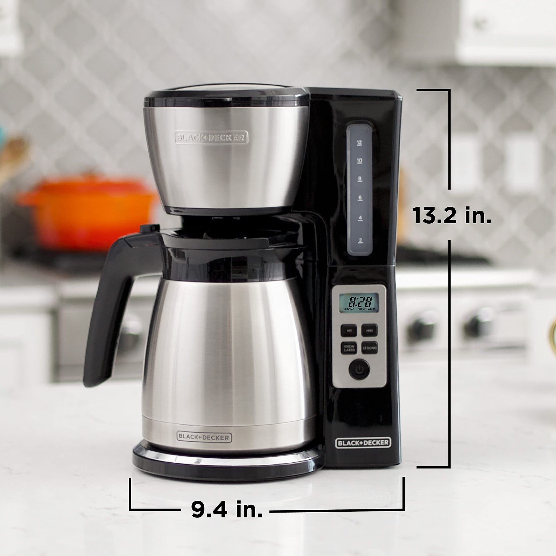 BLACK+DECKER CaféCraft 12-Cup Programmable Coffee Maker, Thermal Carafe BLACK+DECKER