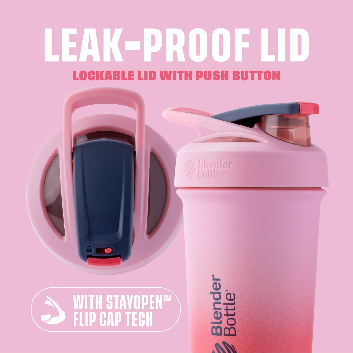 BlenderBottle Strada Sleek Shaker Cup Insulated Stainless Steel Water Bottle with Wire Whisk, 25-Ounce, Flamingo Ombre 🍁 All In One Marketplace Canada