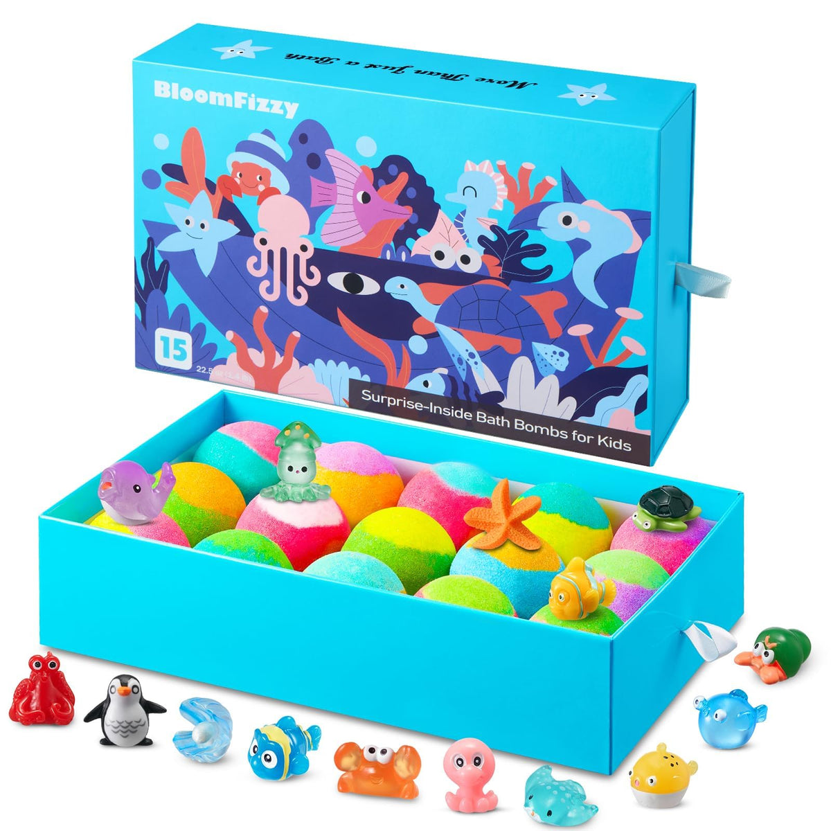 15 Pack Sea Surprise Bath Bombs for Kids, Organic Child-Safe Gift Set 🍁 All In One Marketplace Canada