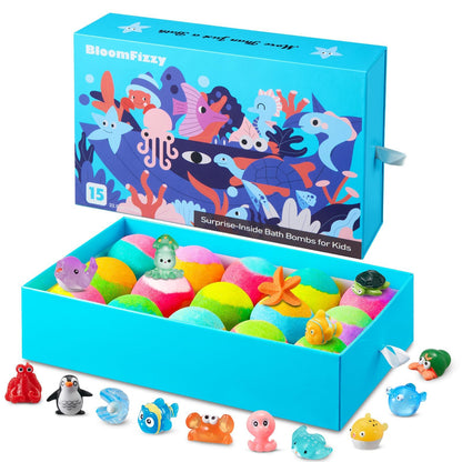 15 Pack Sea Surprise Bath Bombs for Kids, Organic Child-Safe Gift Set 🍁 All In One Marketplace Canada