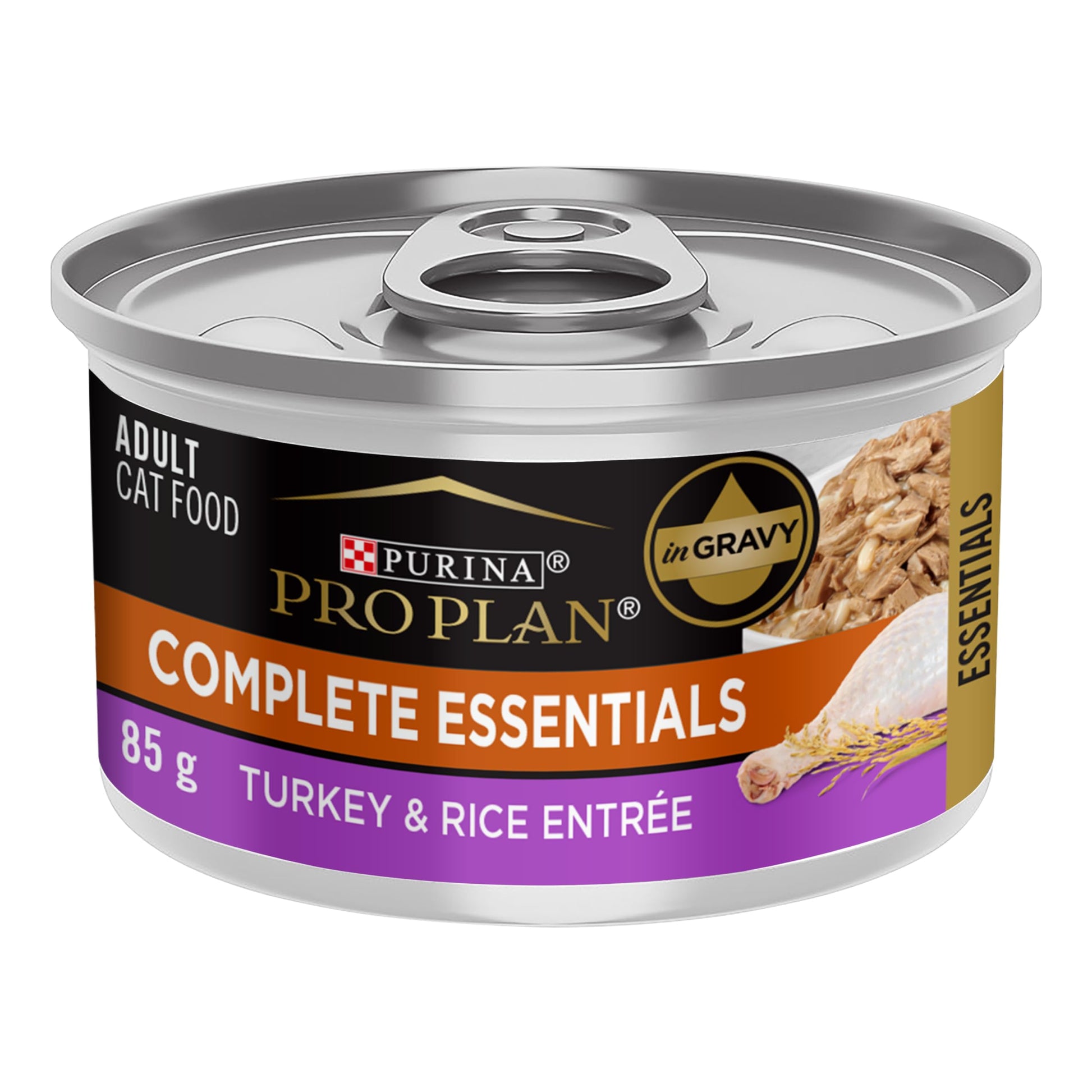 Purina Pro Plan Wet Cat Food, Complete Essentials Turkey & Rice Entrée - 85 g (24 Pack) Pro Plan