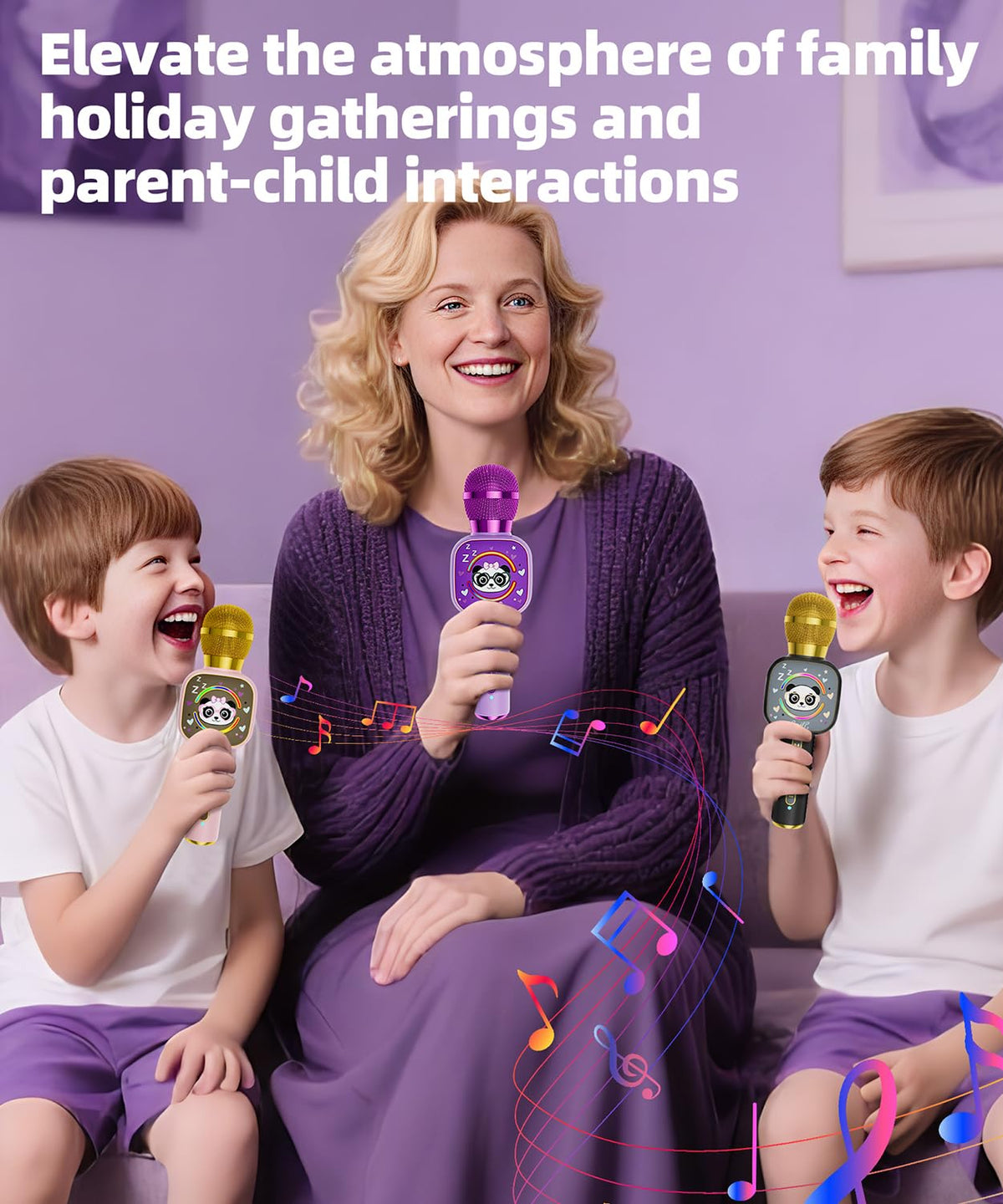 Kids Karaoke Microphone Mini, Bluetooth Voice Changer Toy Ages 3-12, Purple 🍁 All In One Marketplace Canada