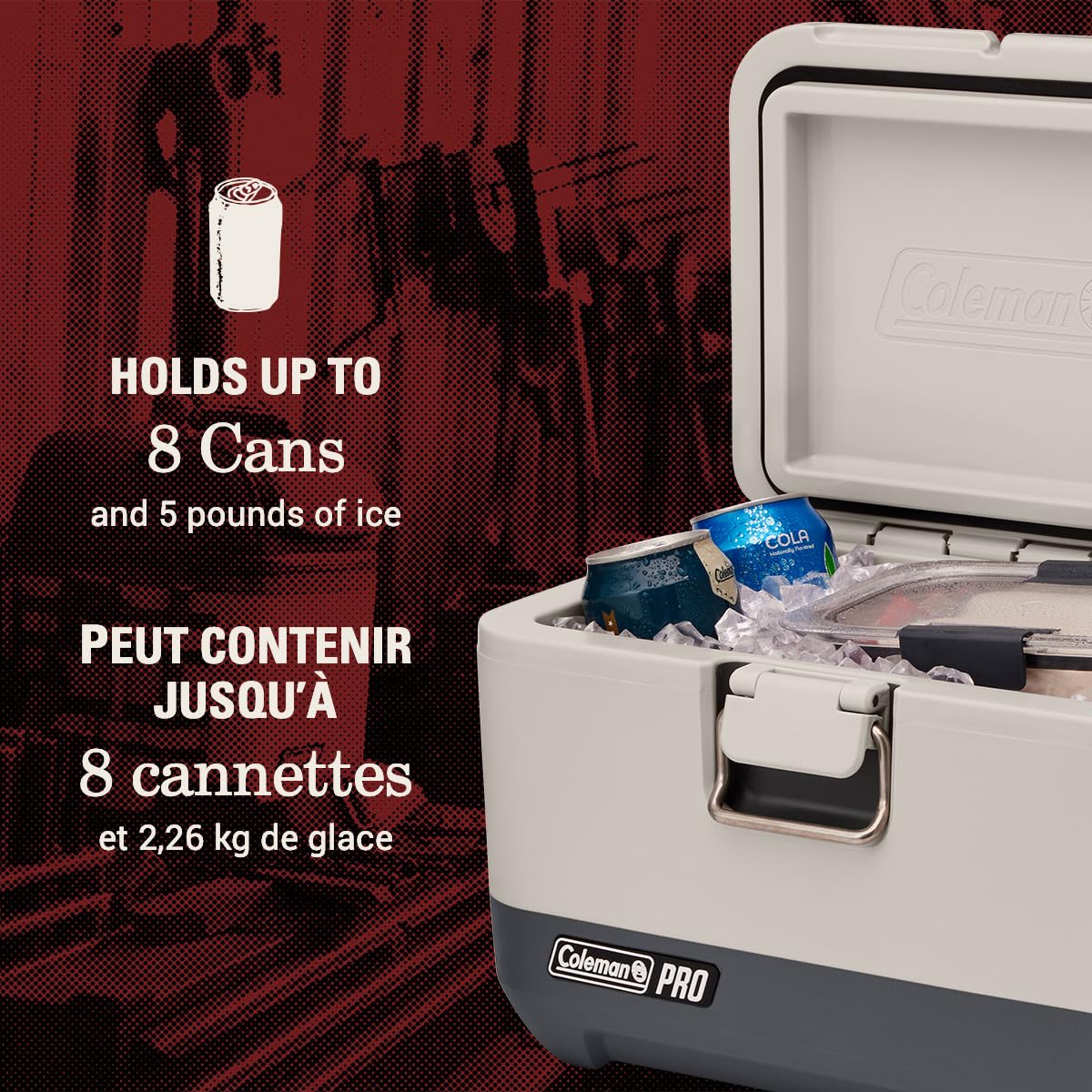 Coleman Pro 9-Quart Premium Hard Cooler Lunchbox, Heavy-Duty, Ultra-Light, Fully Insulated Lid & Body Stays Cold for Days, Great for Camping, Parties, Sports, Concerts, Lunches & More Coleman