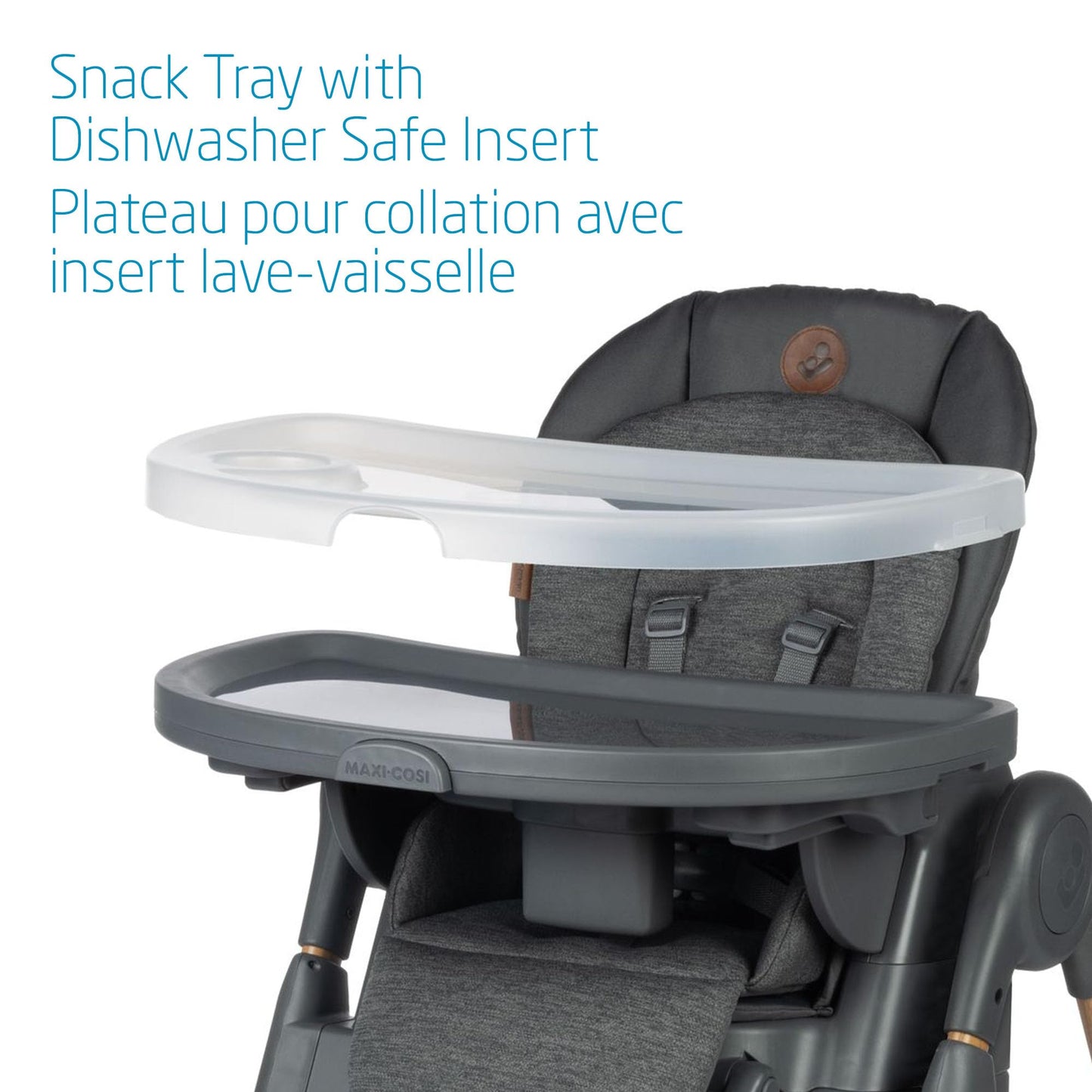 Maxi-Cosi Minla 6-in-1 High Chair, convertible, from birth, detachable kitchen booster seat, compact fold, easy to clean, Classic Graphite Maxi-Cosi