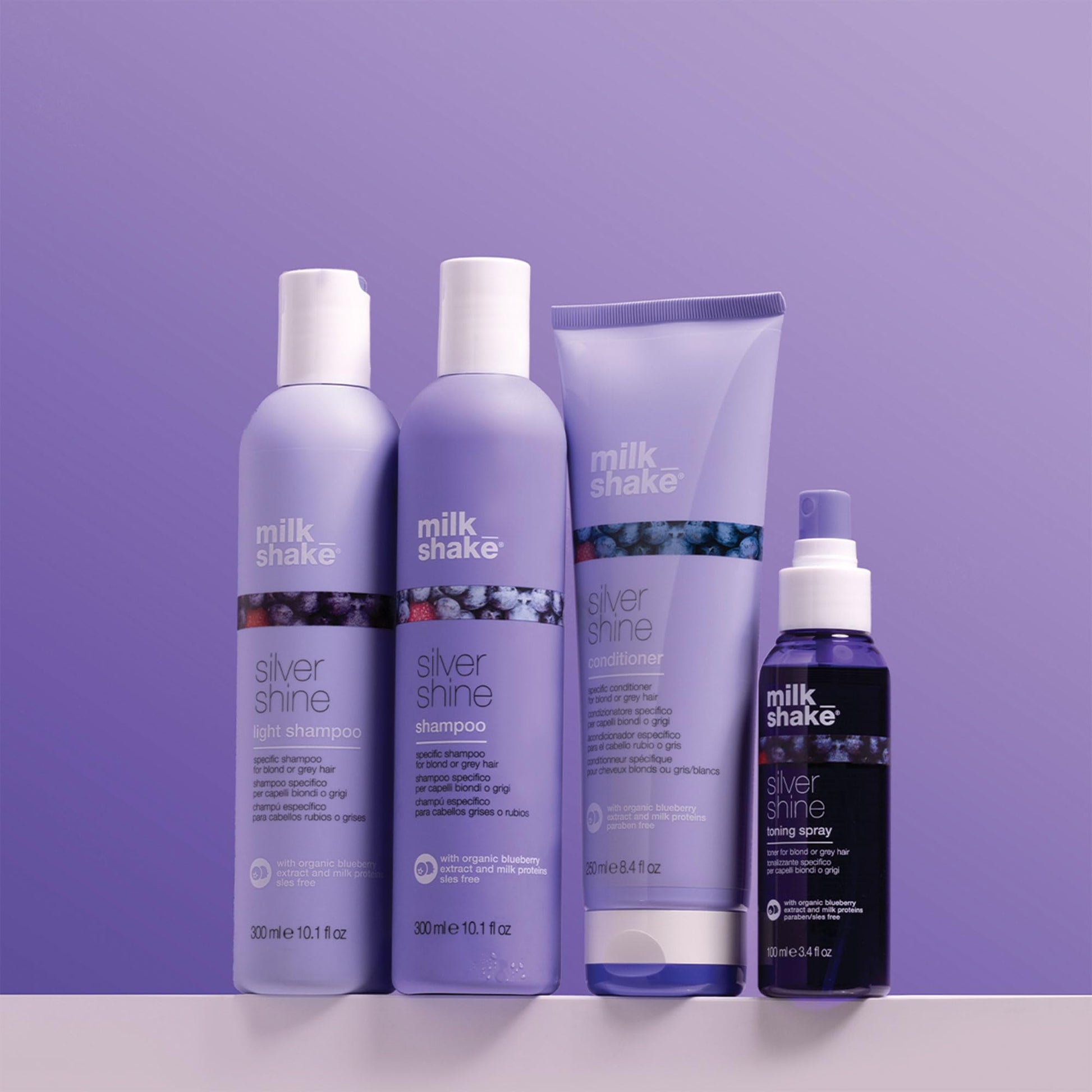 milk_shake Silver Shine Purple Shampoo for Blonde Hair - Blonde Toner for Brassy Hair 100% SLES-Free | 10.1 Fl Oz (300 ml) - Available at All In One Marketplace Canada