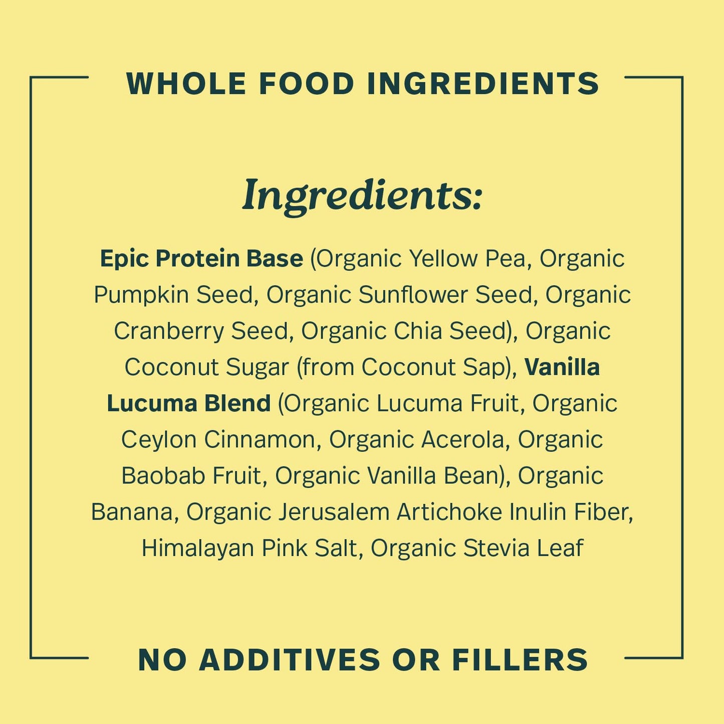 Sprout Living Epic Protein Powder, Vanilla Lucuma Flavor, Organic Plant Protein, Gluten Free, No Additives, 19 Grams Clean Vegan Protein (1 pound,13 servings) Sprout Living