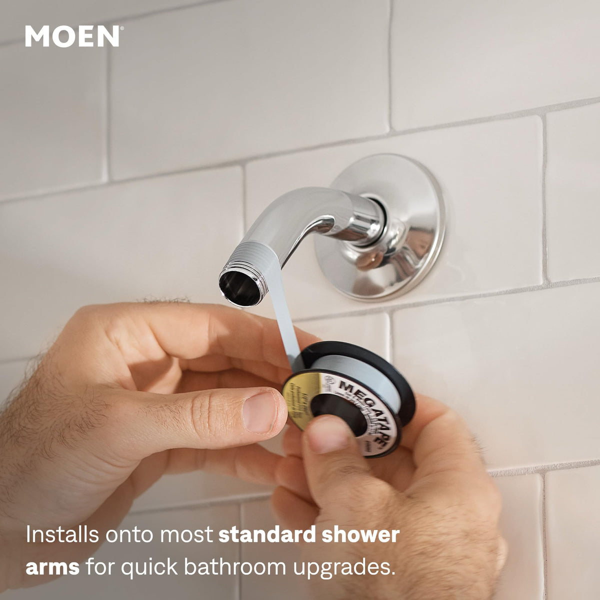Moen 26100 Engage Magnetix 3.5-Inch Six-Function Handheld Showerhead with Magnetic Docking System, Chrome